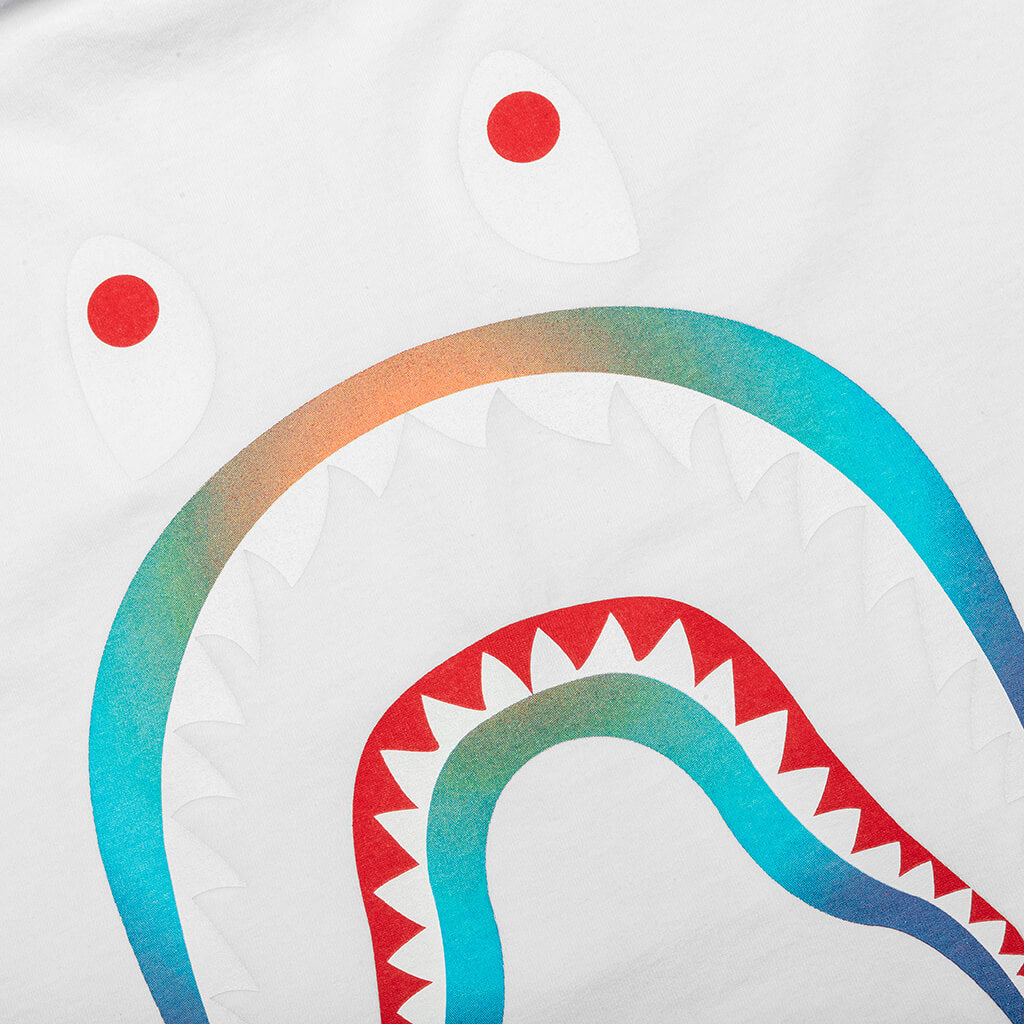 Gradation Side Shark Tee - White, , large image number null