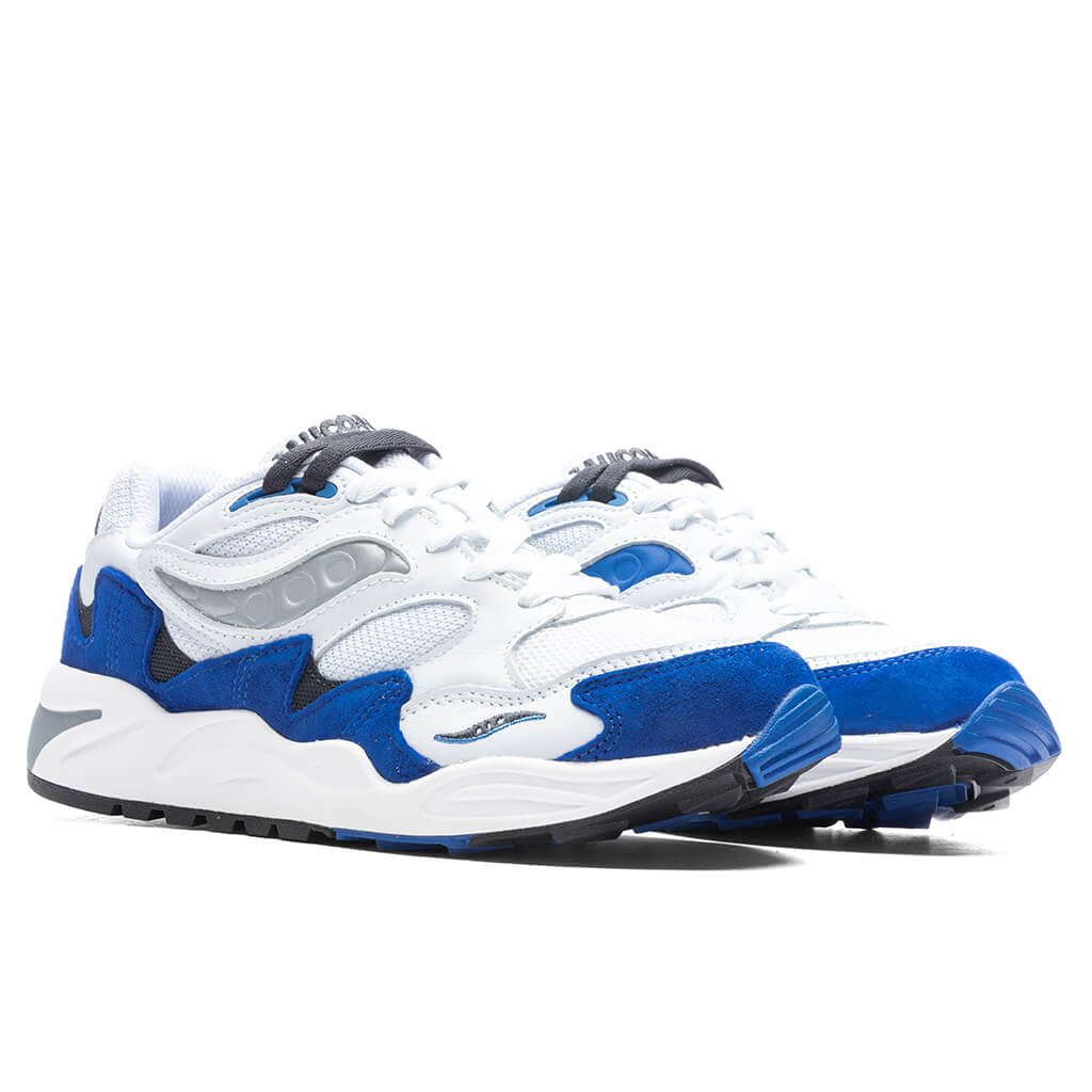 Grid Shadow 2 - White/Blue