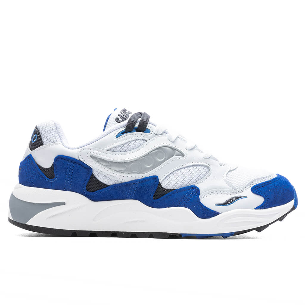 Grid Shadow 2 - White/Blue