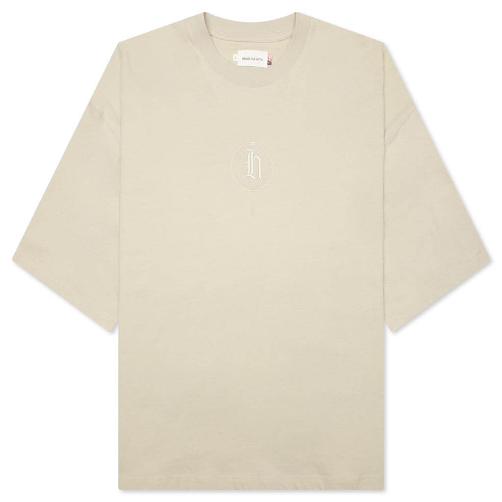 H Stamp Box Tee - Bone