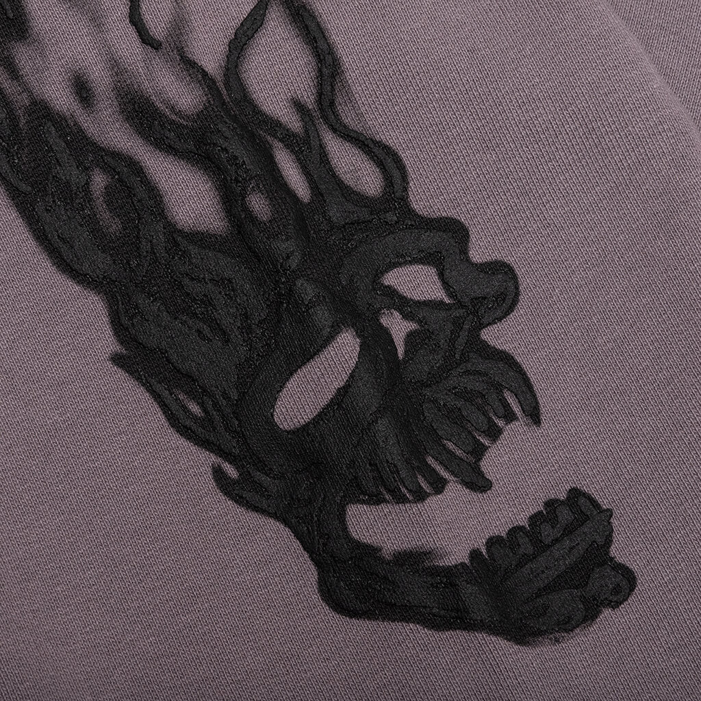 Flaming Skull Crewneck - Grey/Black, , large image number null