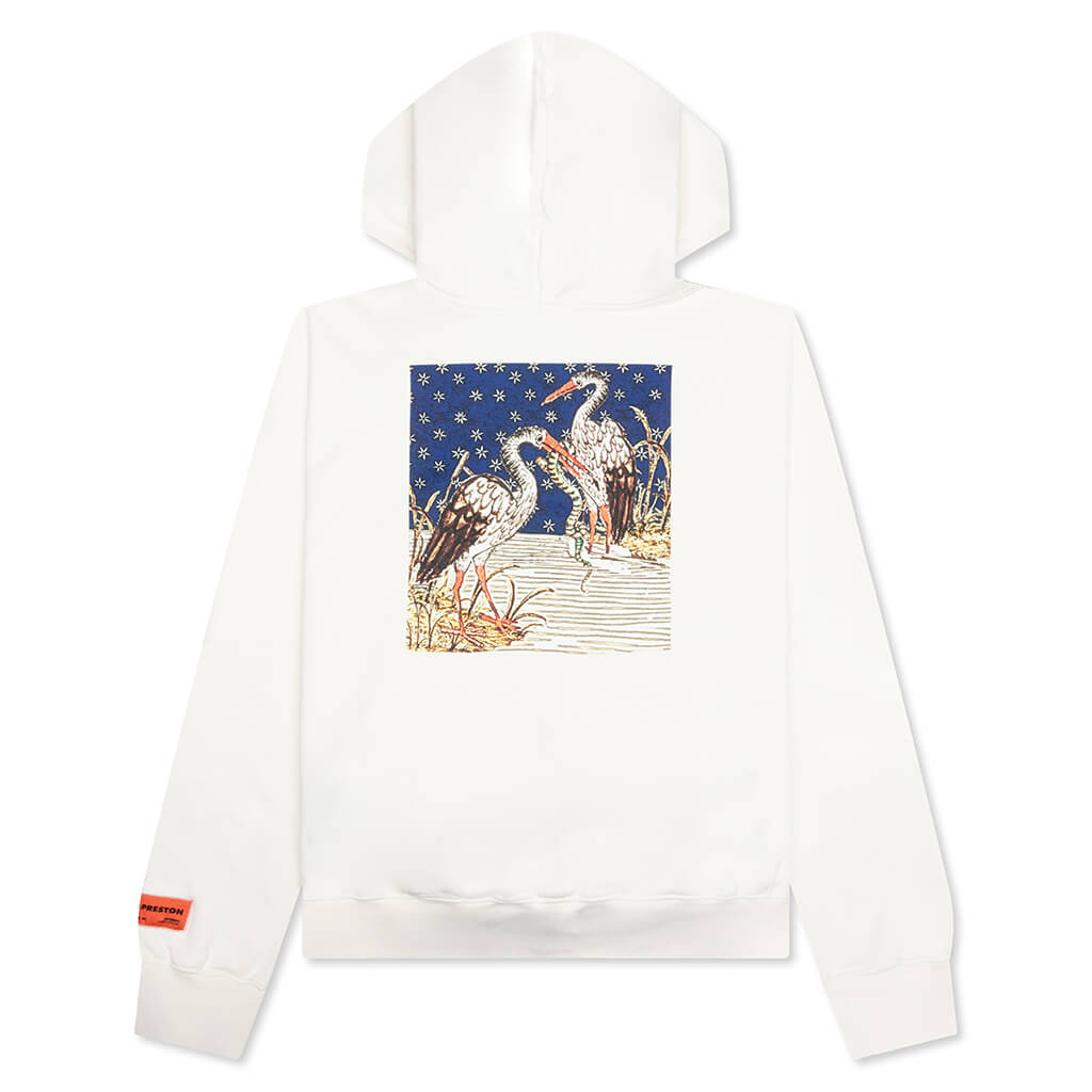 Medieval Heron Hoodie - White/Red