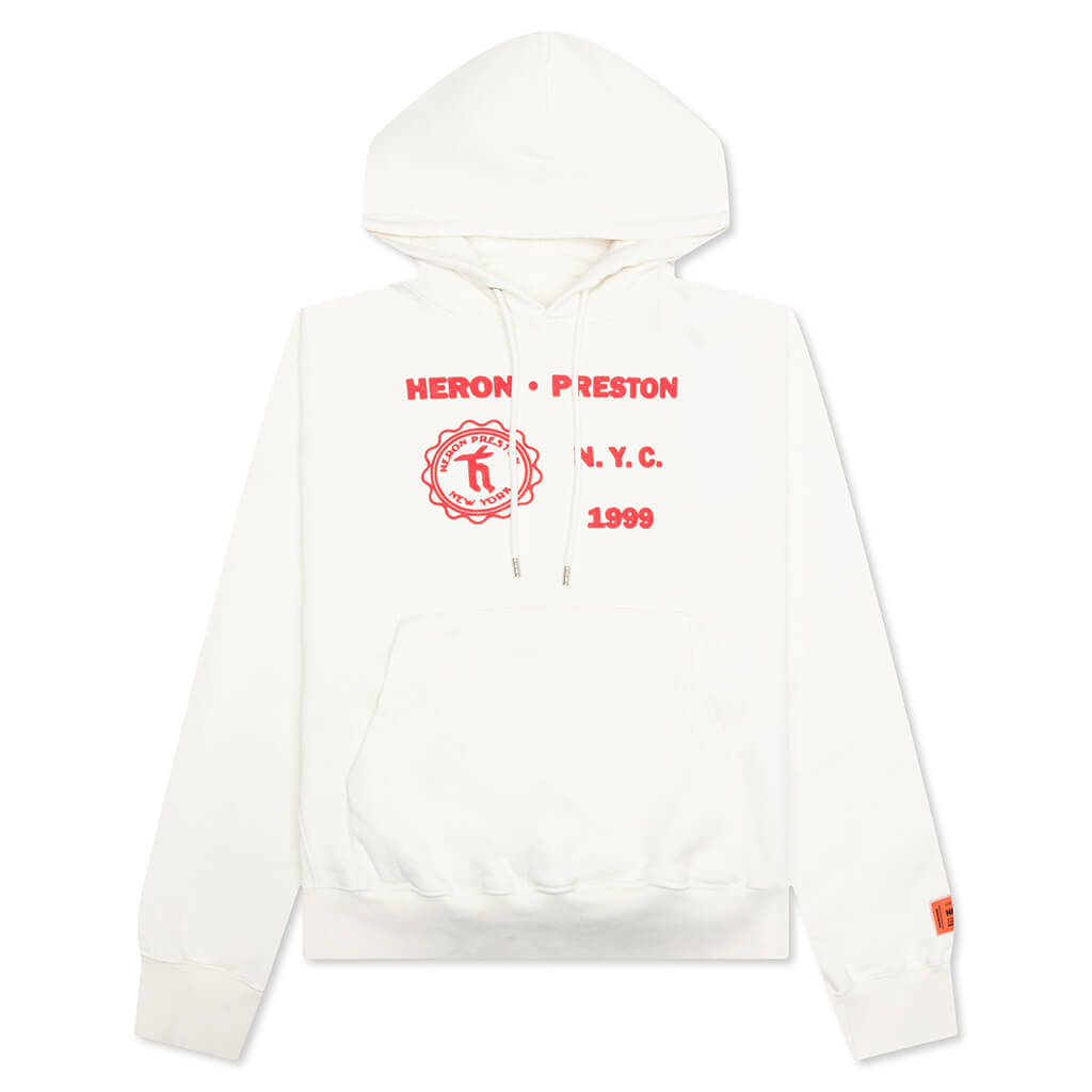 Medieval Heron Hoodie - White/Red