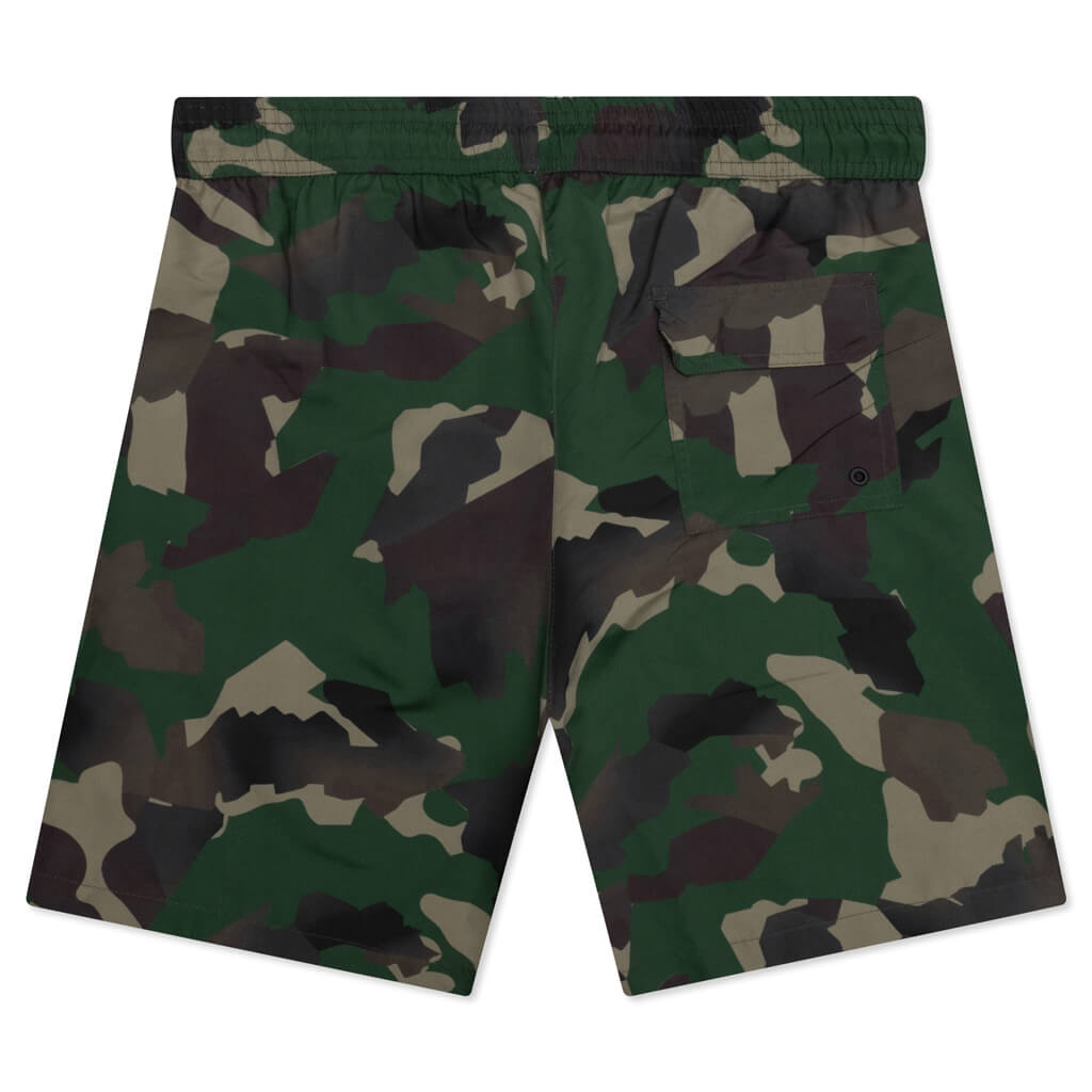 Nylon Swim Shorts - Military Green/No Color
