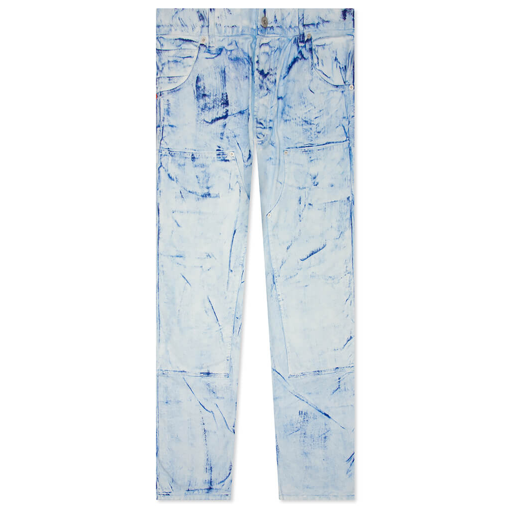 Overdyed Spray Canvas Carpenter Jeans- Blue