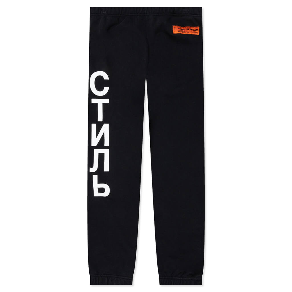 Plain Sweatpants CTNMB Vertic - Black/White