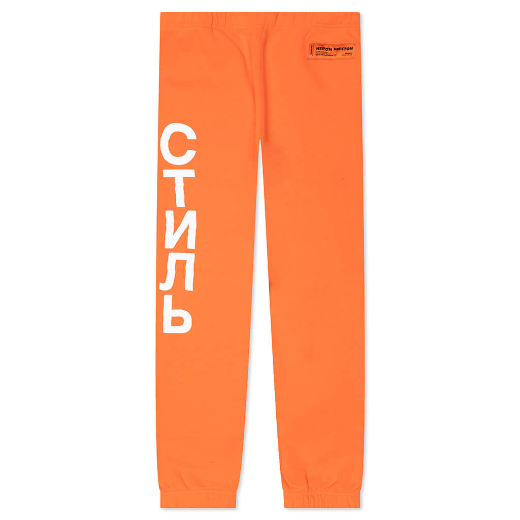 Plain Sweatpants CTNMB Vertic - Orange/White, , large image number null