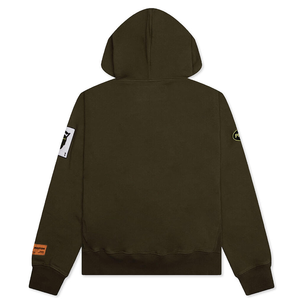 Preston Racing Hoodie - Dark Olive