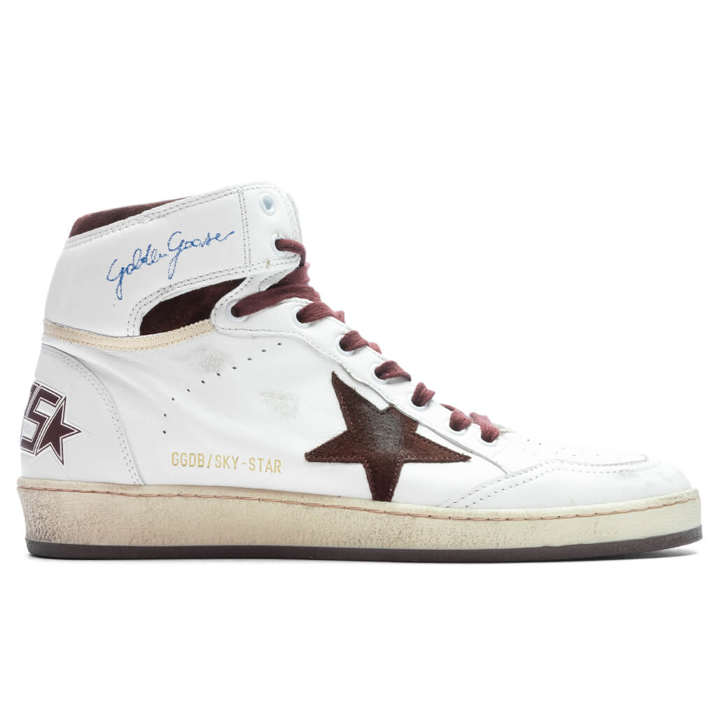 Hi Sky Star Nappa Sneaker - White/Beige/Chocolate Brown, , large image number null
