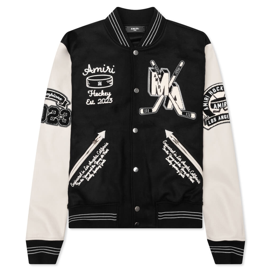 Hockey Varsity Bomber - Black, , large image number null