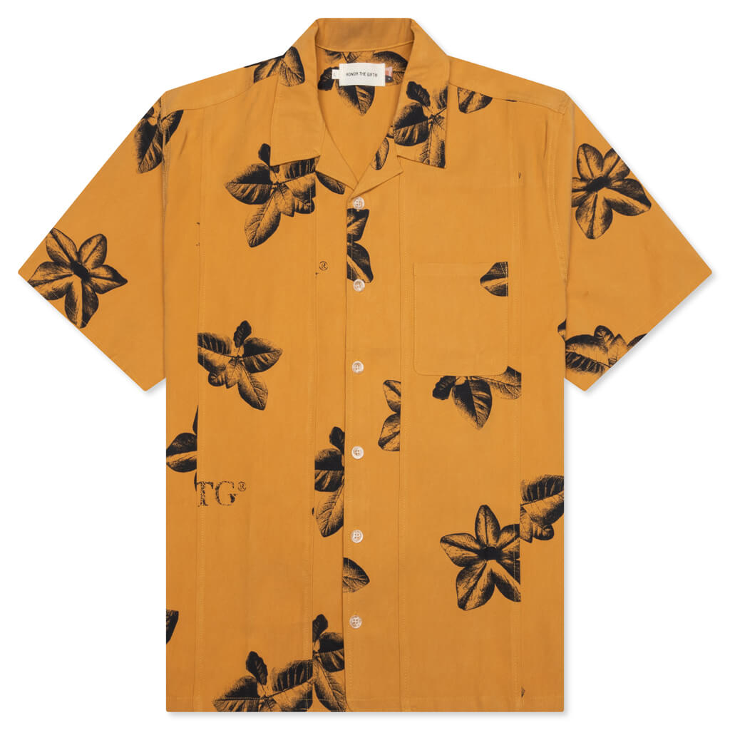 Tobacco S/S Button Up - Mustard