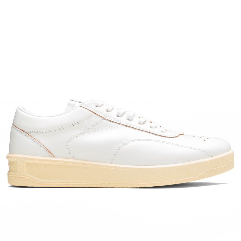 Cow Leather W/ Contrast Base - White