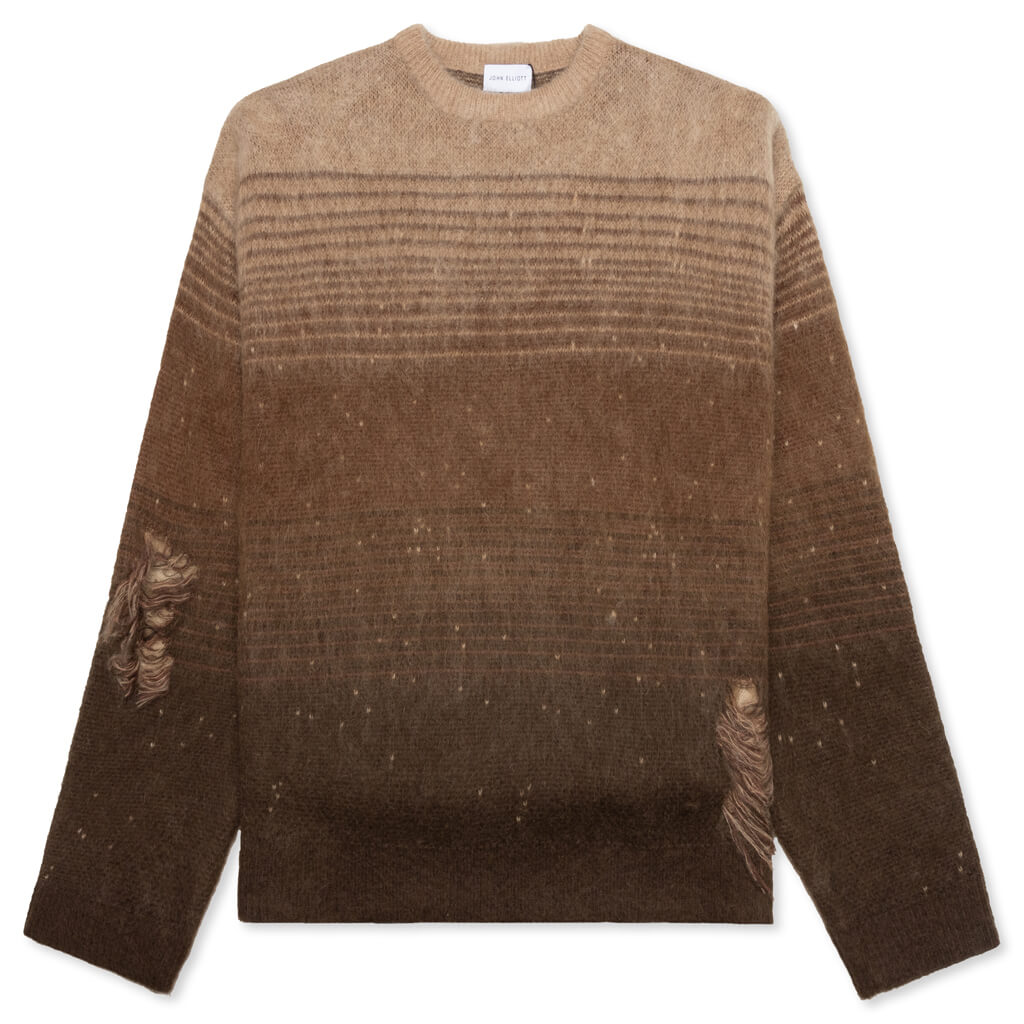 Gradient Mohair Crew - Chocolate