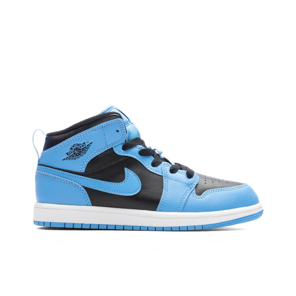 Jordan 1 Mid (PS) - University Blue/Black/White