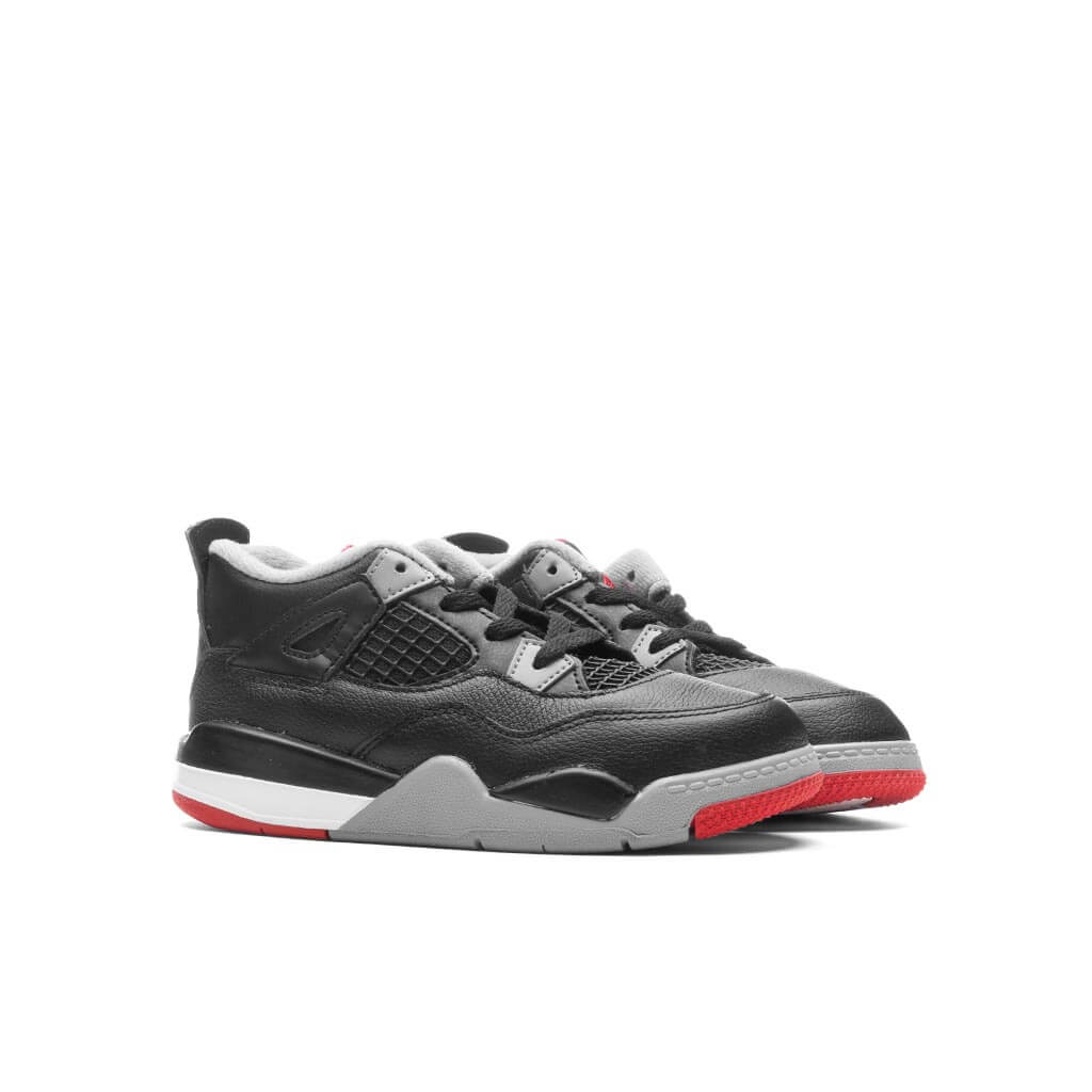 Air Jordan 4 Retro (TD) 'Bred Reimagined' - Black/Fire Red/Cement Grey
