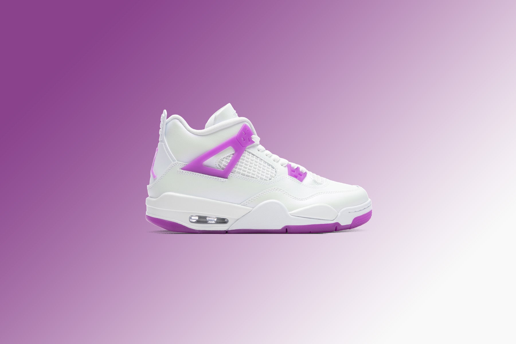 Jordan 4 Retro (GS) - White/Hyper Violet, , large image number null