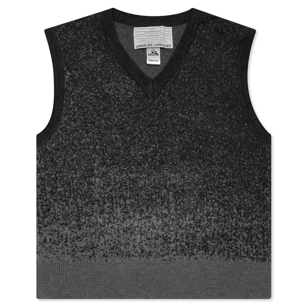 Knitted Gradient Vest - Black/Grey