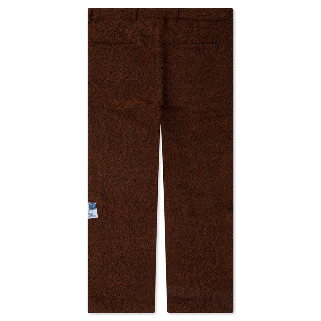 Static Pleated Pant - Brown Boucle