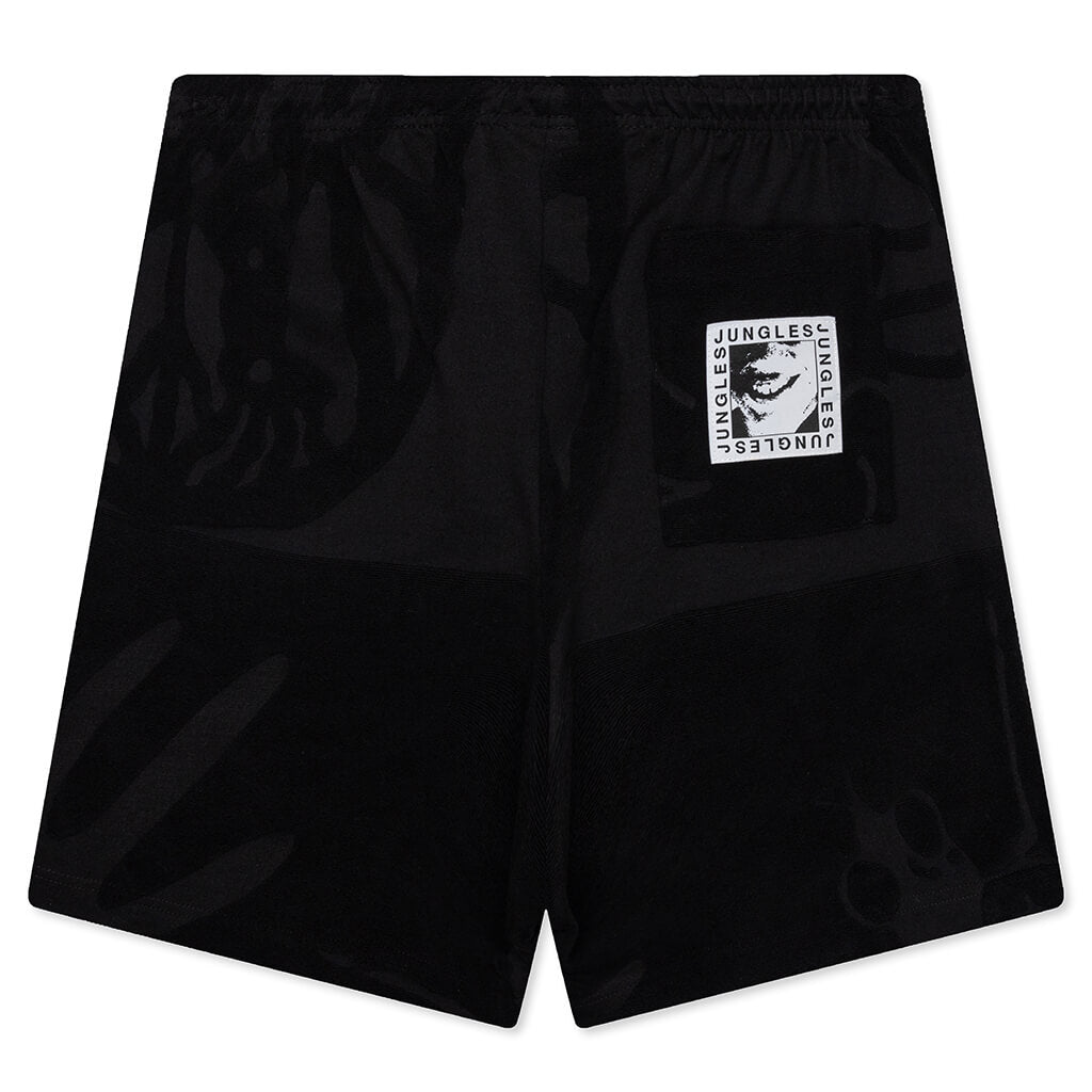 Towelling Shorts - Black, , large image number null