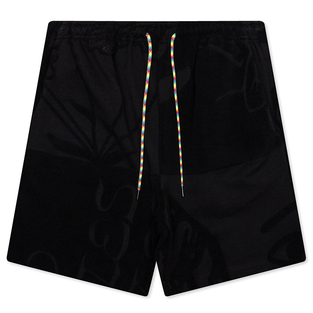 Towelling Shorts - Black, , large image number null