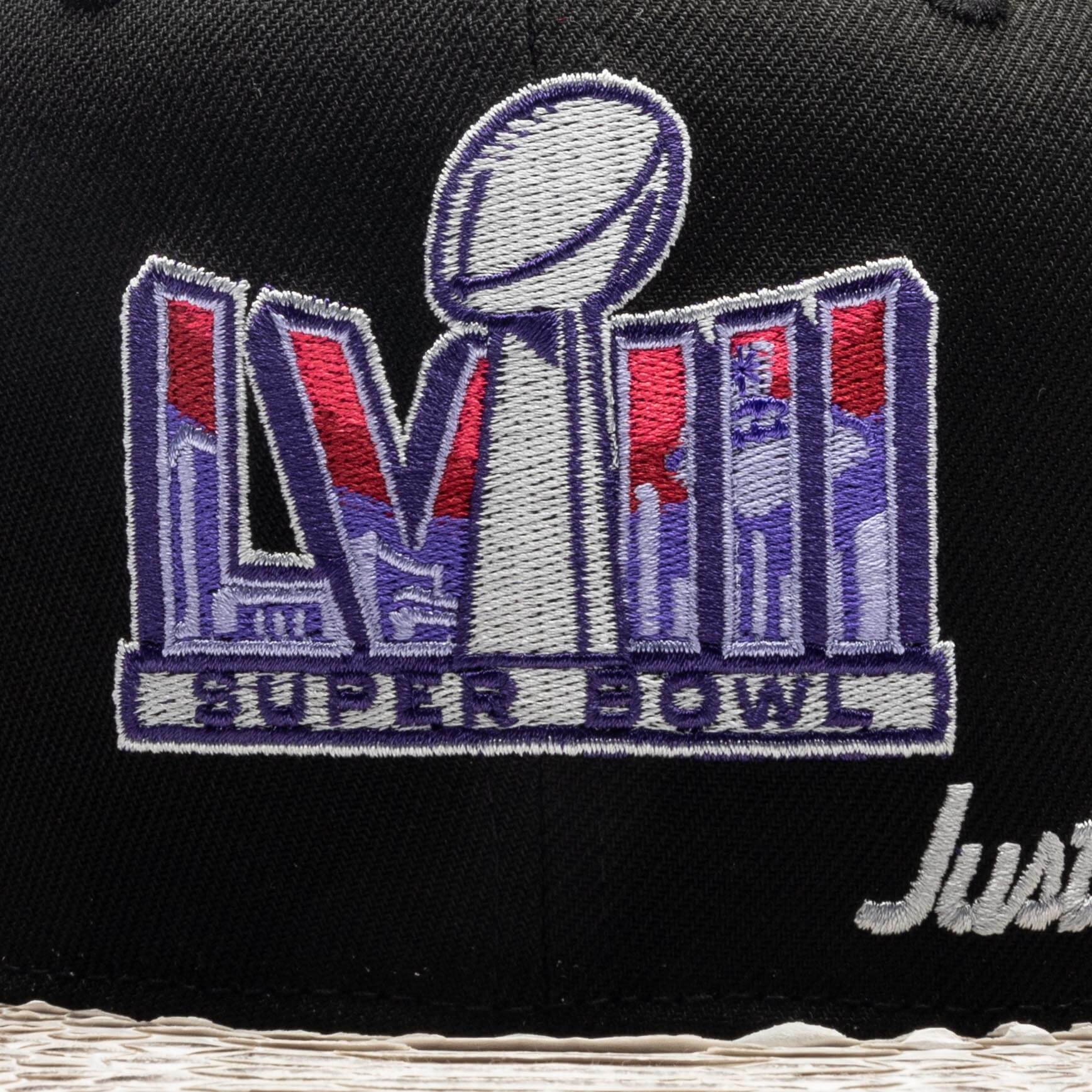 Just Don x Usher Super Bowl LVIII 9FIFTY Snapback Hat - Black/Natural Python, , large image number null