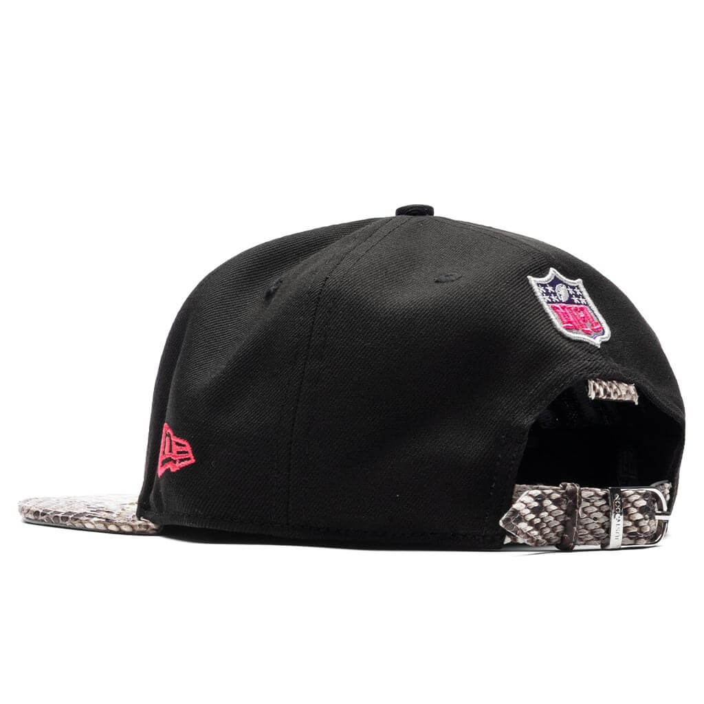 Just Don x Usher Super Bowl LVIII 9FIFTY Snapback Hat - Black/Natural Python, , large image number null