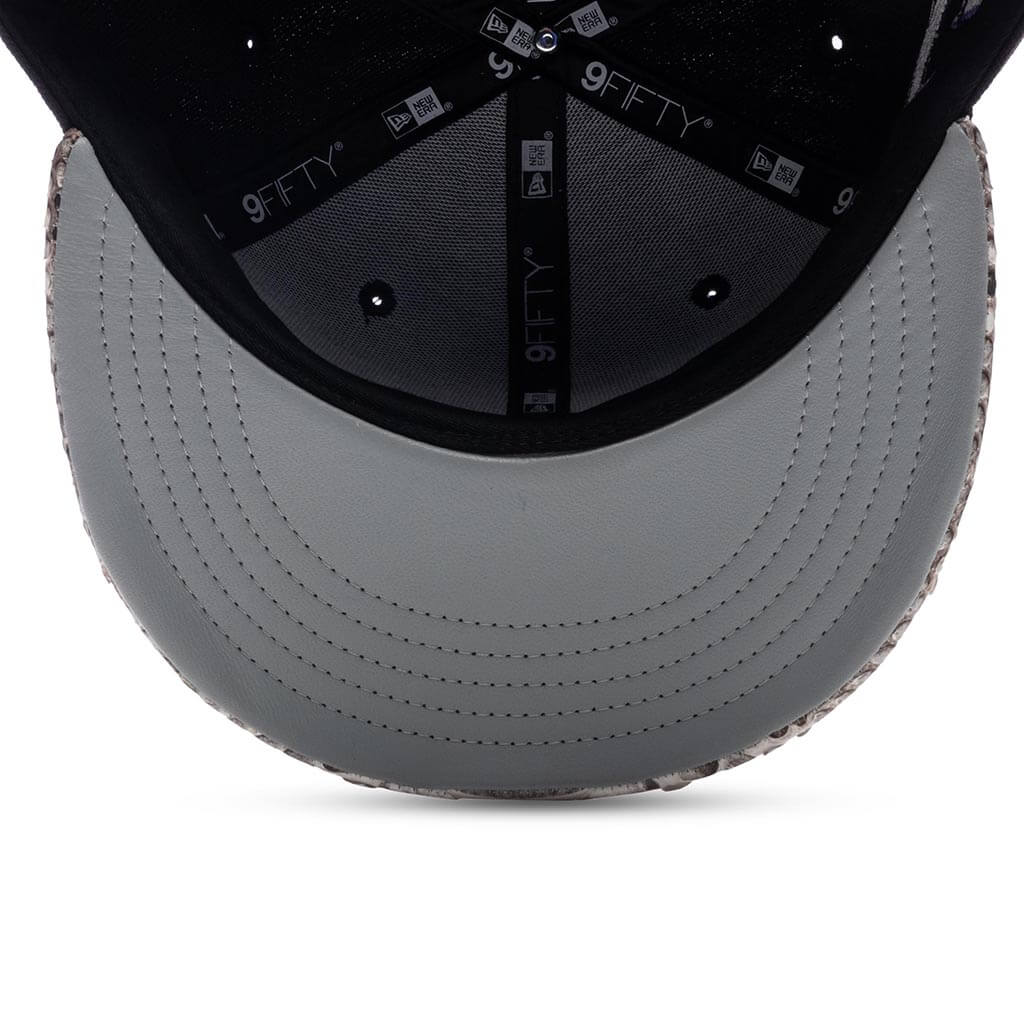 Just Don x Usher Super Bowl LVIII 9FIFTY Snapback Hat - Black/Natural Python, , large image number null