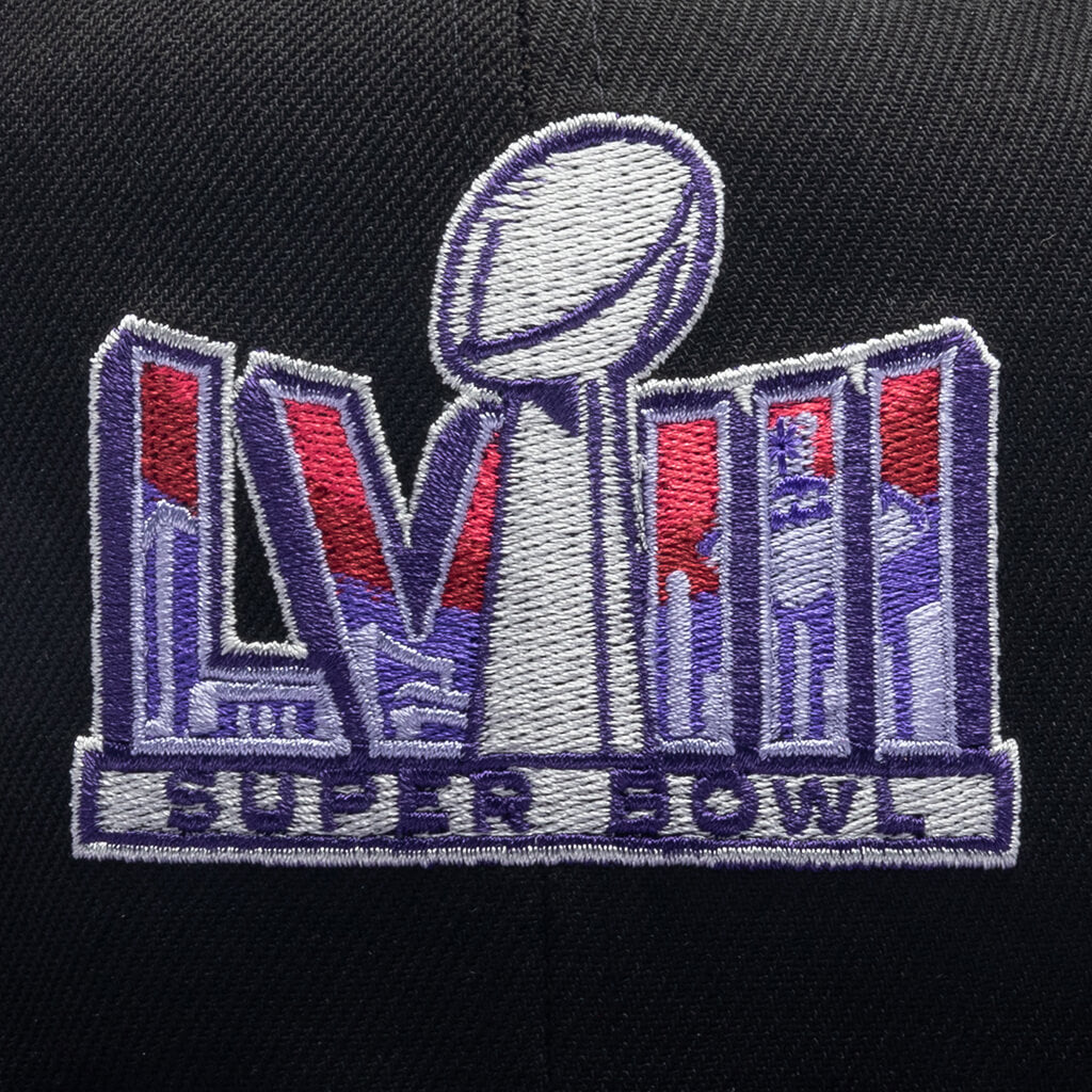 Just Don x Usher Super Bowl LVIII 9FIFTY Snapback Hat - Black/Purple Python