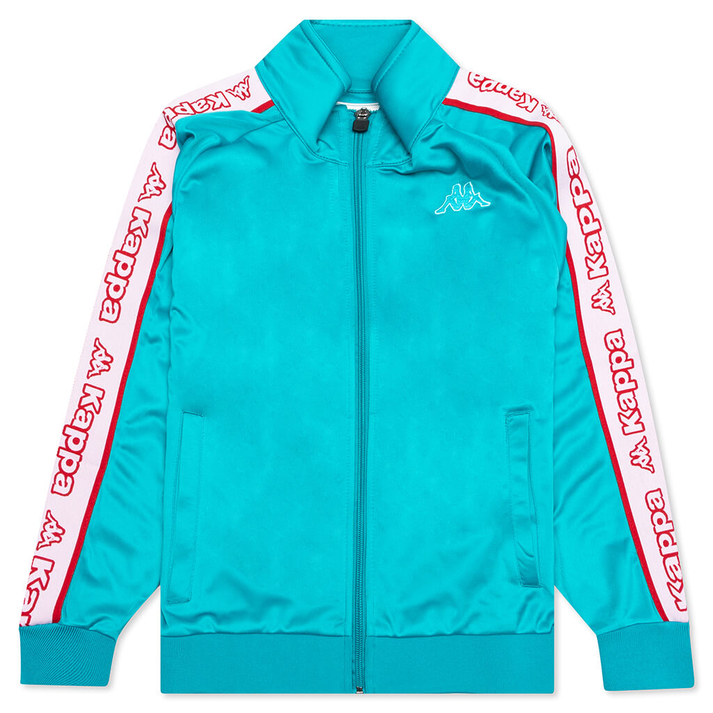 Kid's Logo Tape Artem 2 Track Jacket - Blue Peacock/Bright White/Red Toreador