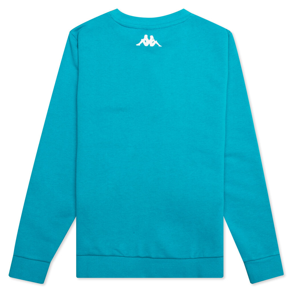 Kids Authentic Pop Epaz L/S T-Shirt - Green Sea/White