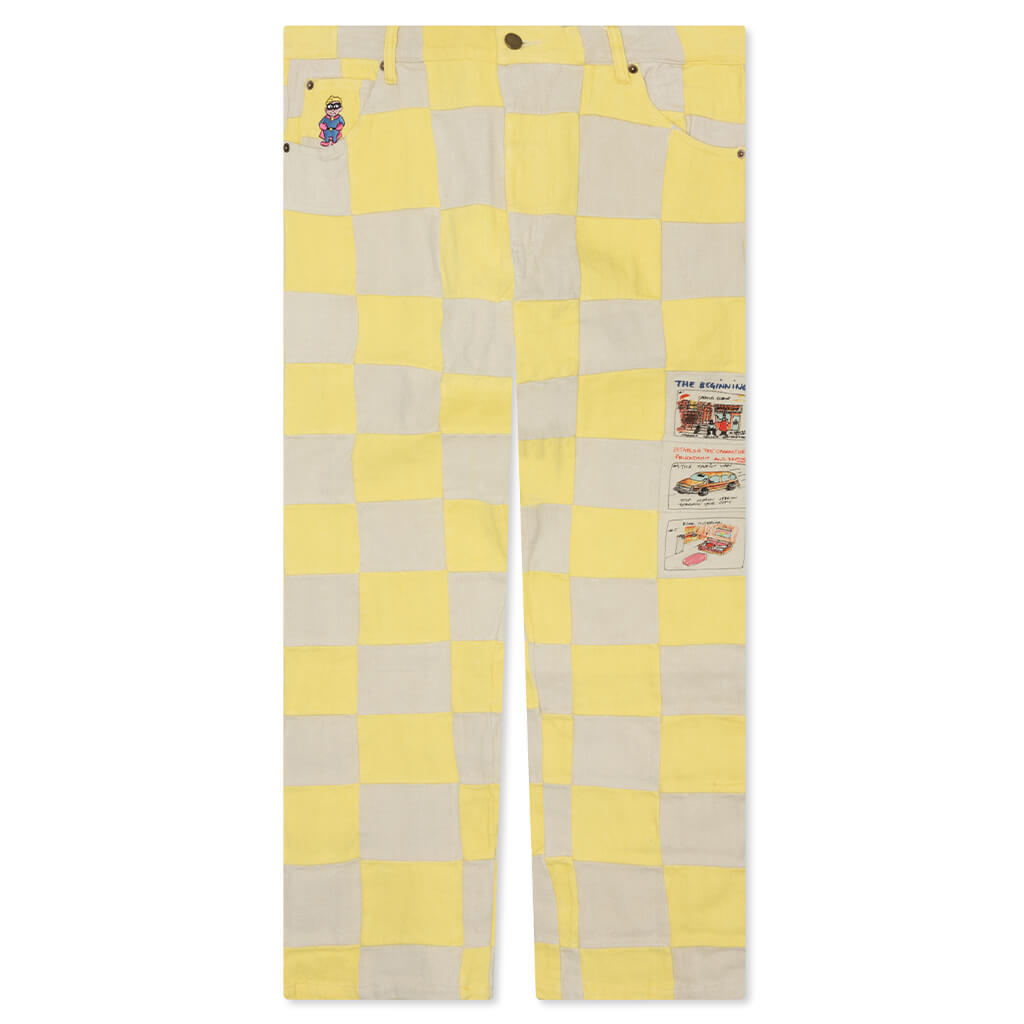 Checkered Pant - Yellow
