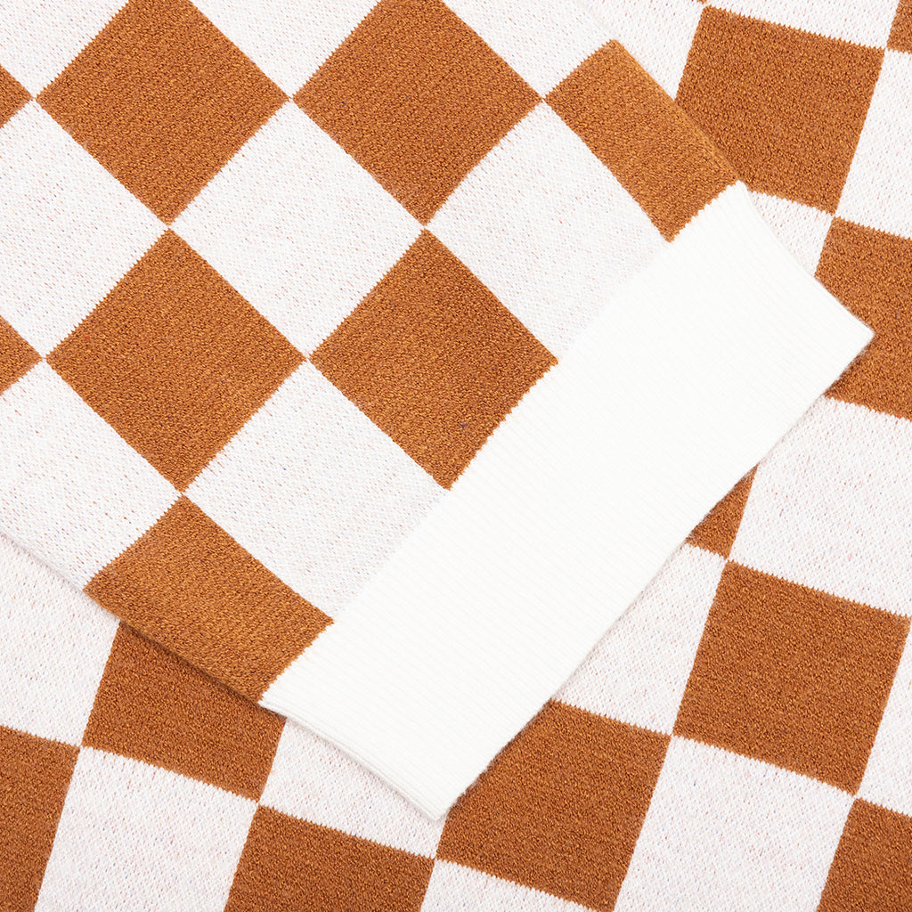 Checkered Sweater - Burnt Orange, , large image number null