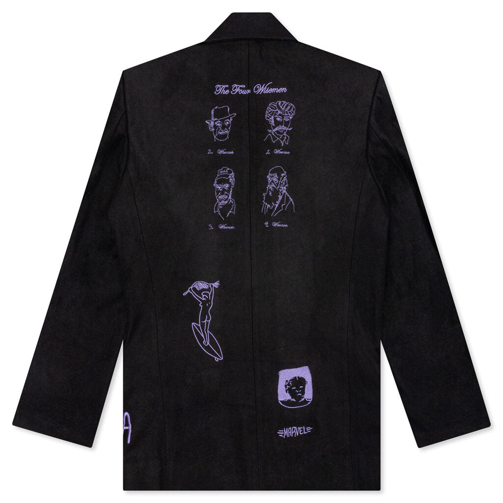 Embroidery Suit Top - Black