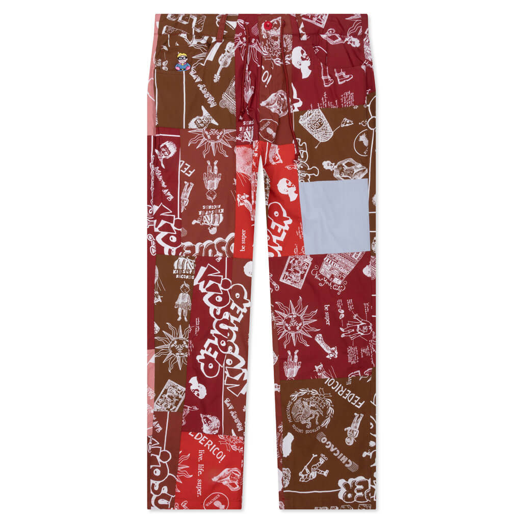 Super Patchwork Trouser - Red