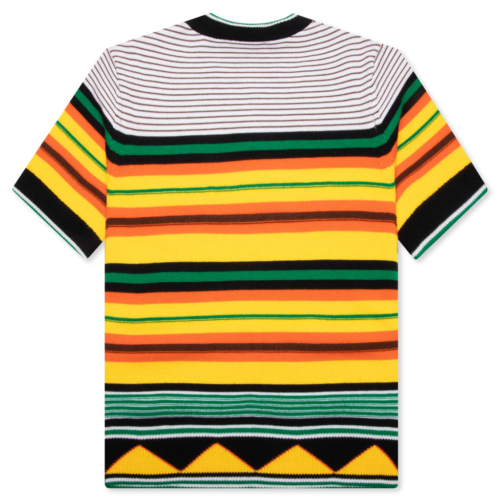Knitted Wool Striped Tee - Multi Stripe, , large image number null