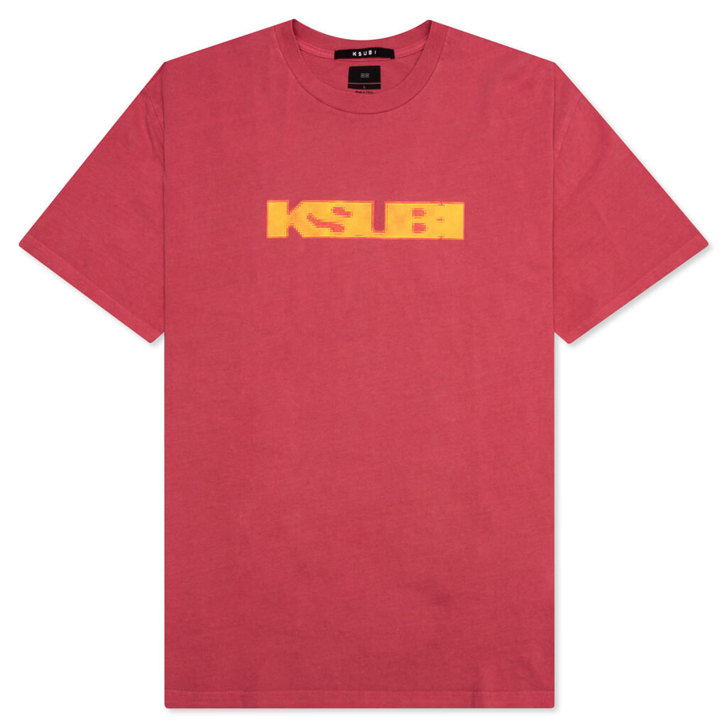 Pixel Sign Biggie Sundown S/S Tee - Red