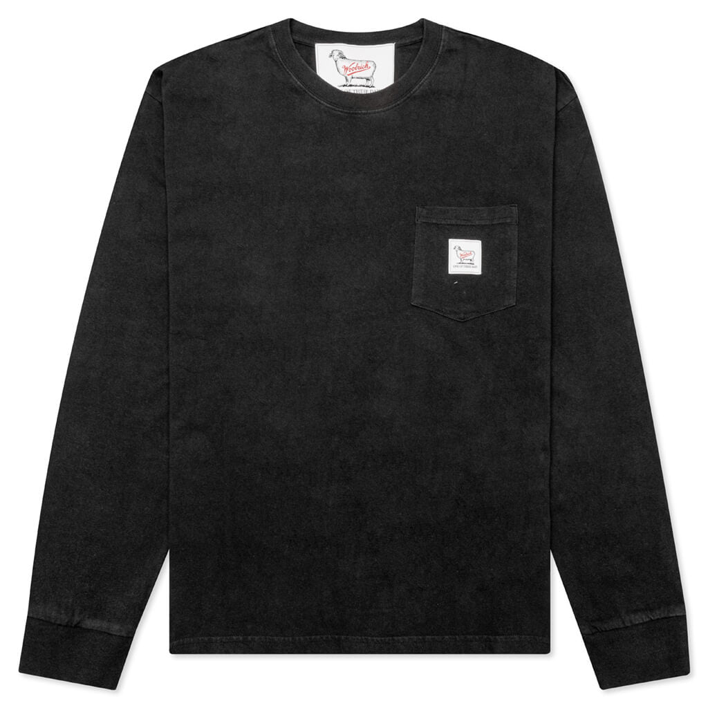 One Of These Days x Woolrich L/S Pocket Tee - Washed Black