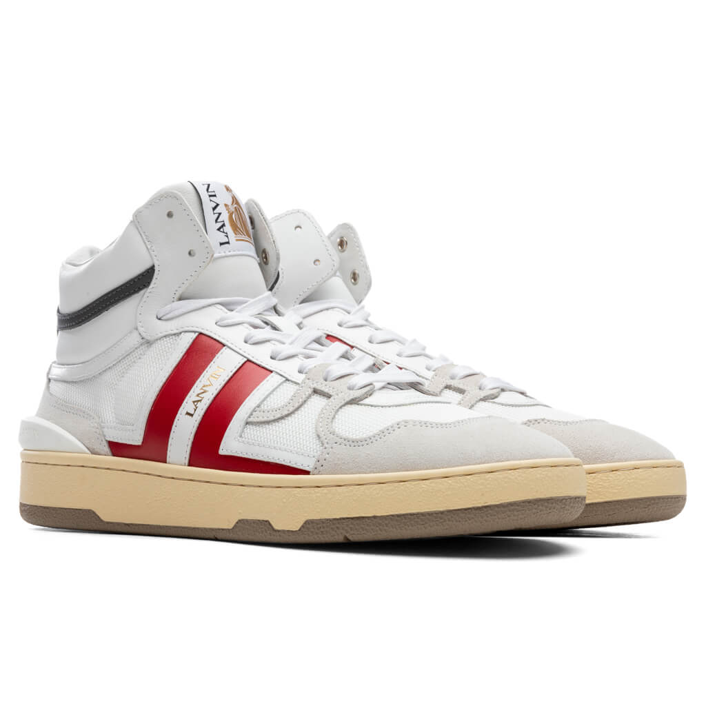 Clay High Top Sneakers - White/Red