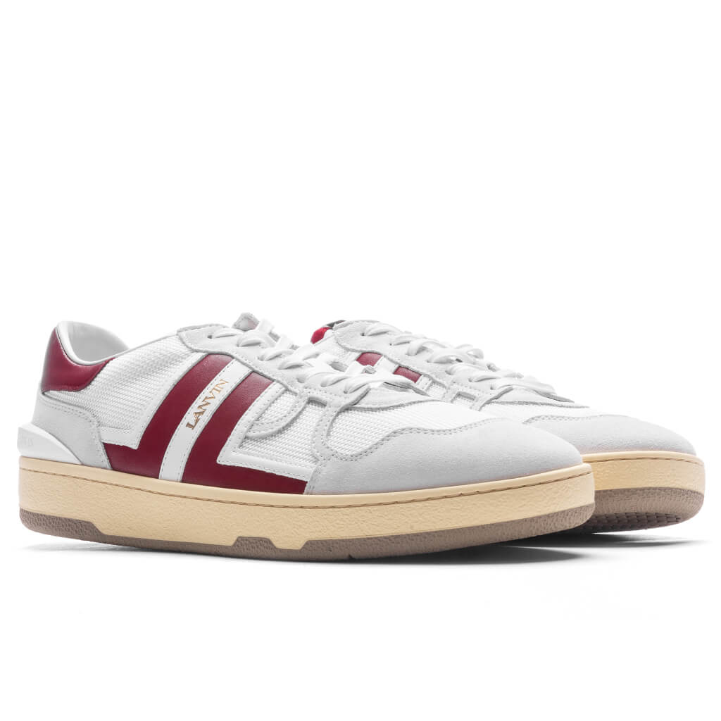 Clay Low Top - White/Burgundy