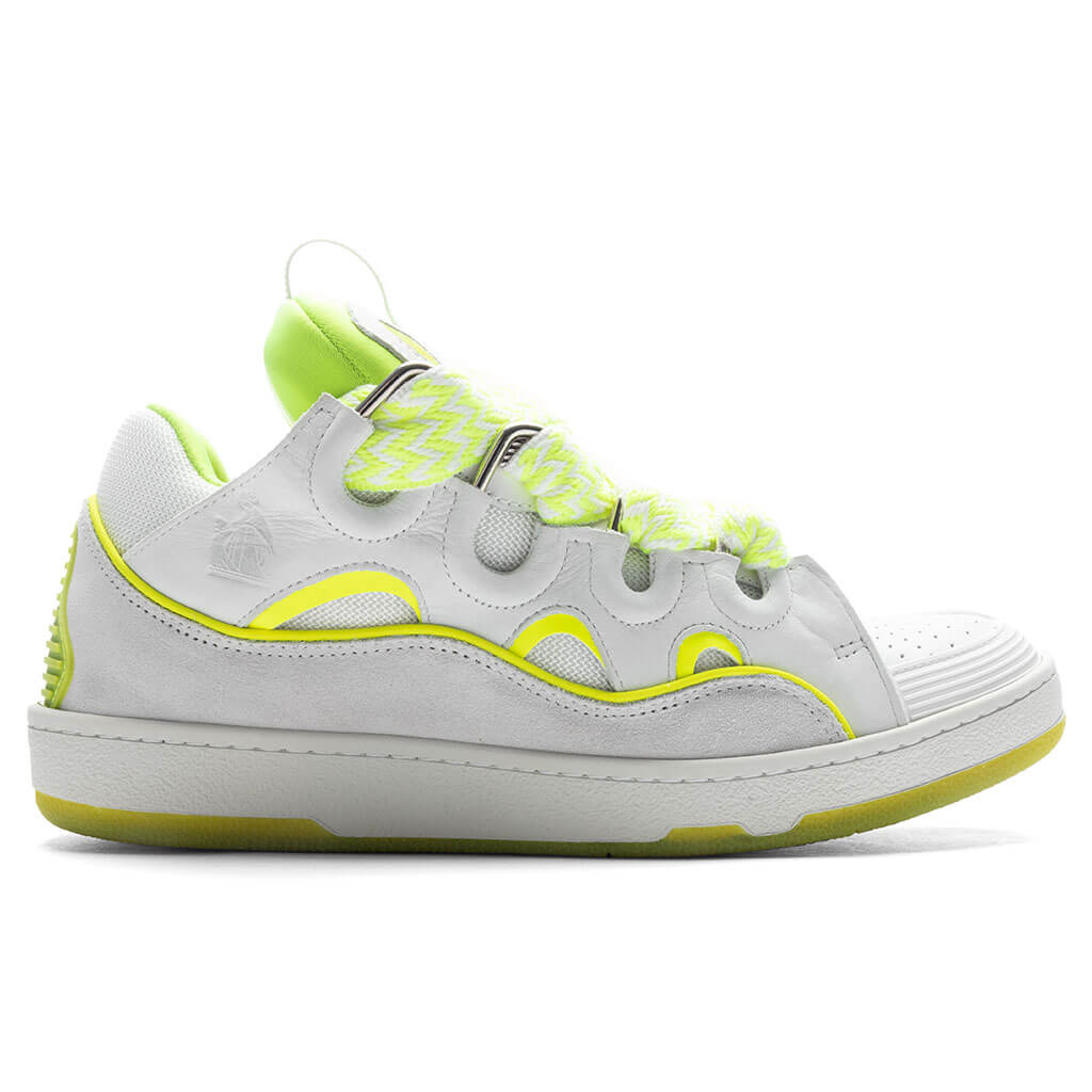 Curb Sneakers - White/Fluo Yellow