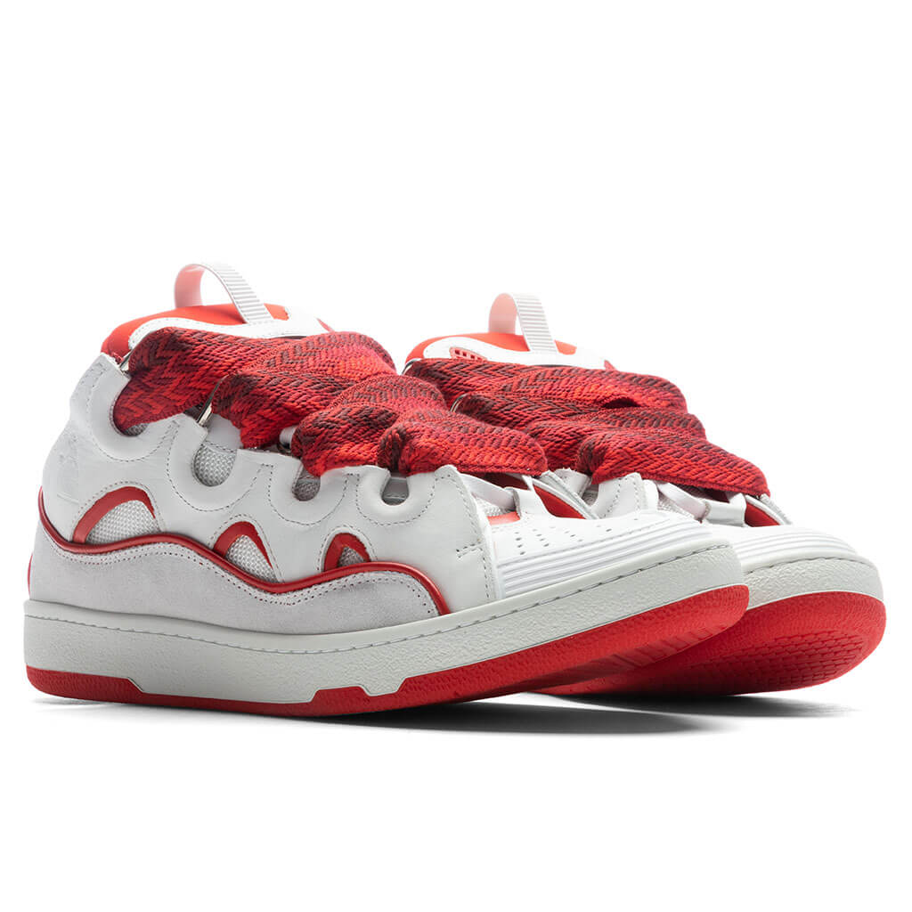 Curb Sneakers - White/Red