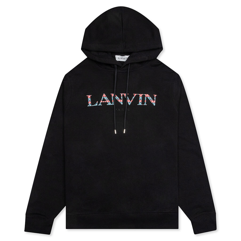 Embroidered Hoodie - Black, , large image number null