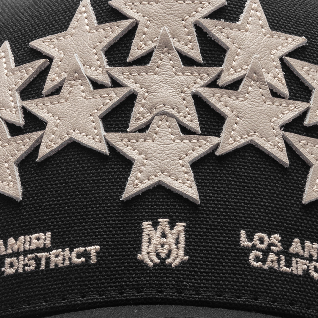 Leather Star Trucker Hat - Black