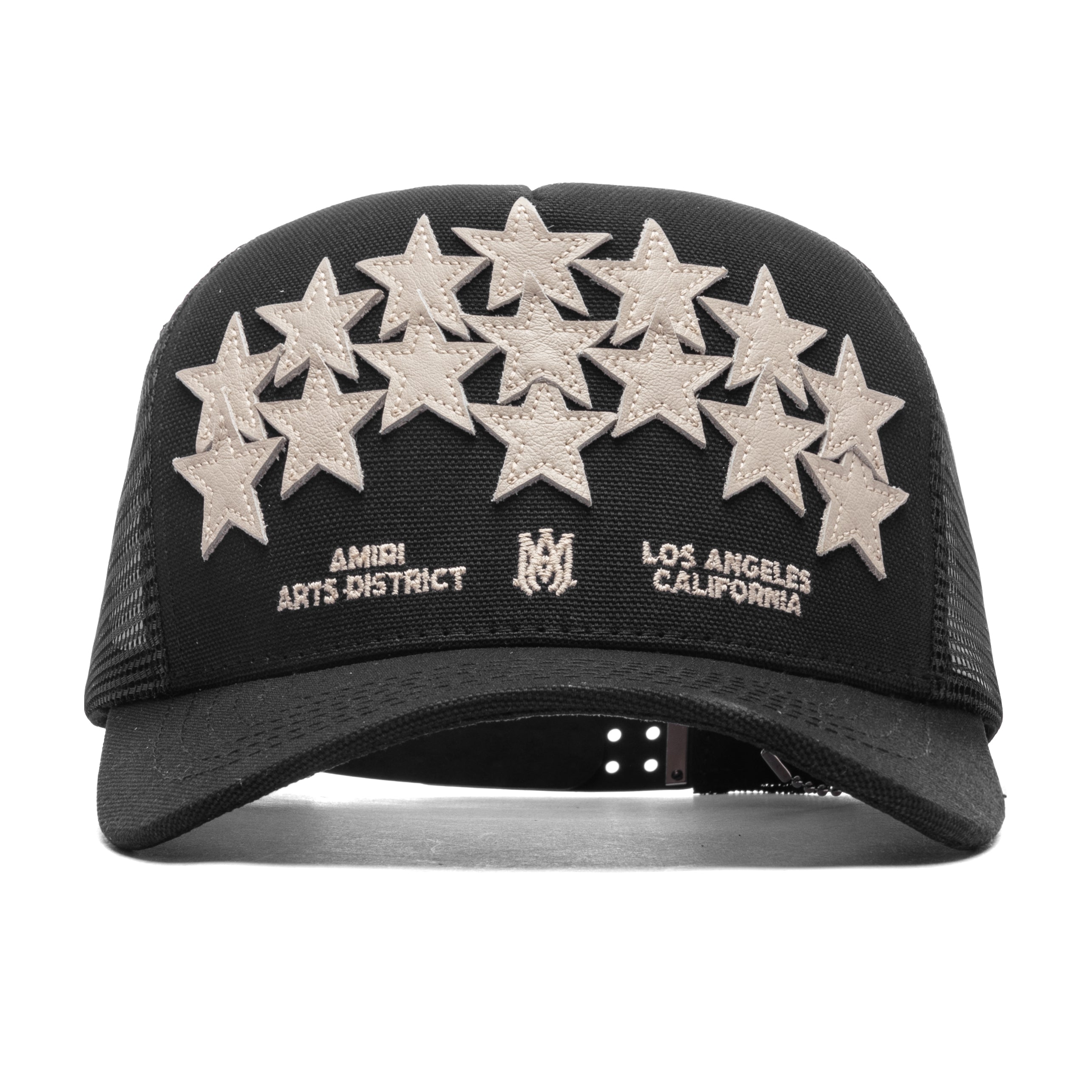 Leather Star Trucker Hat - Black