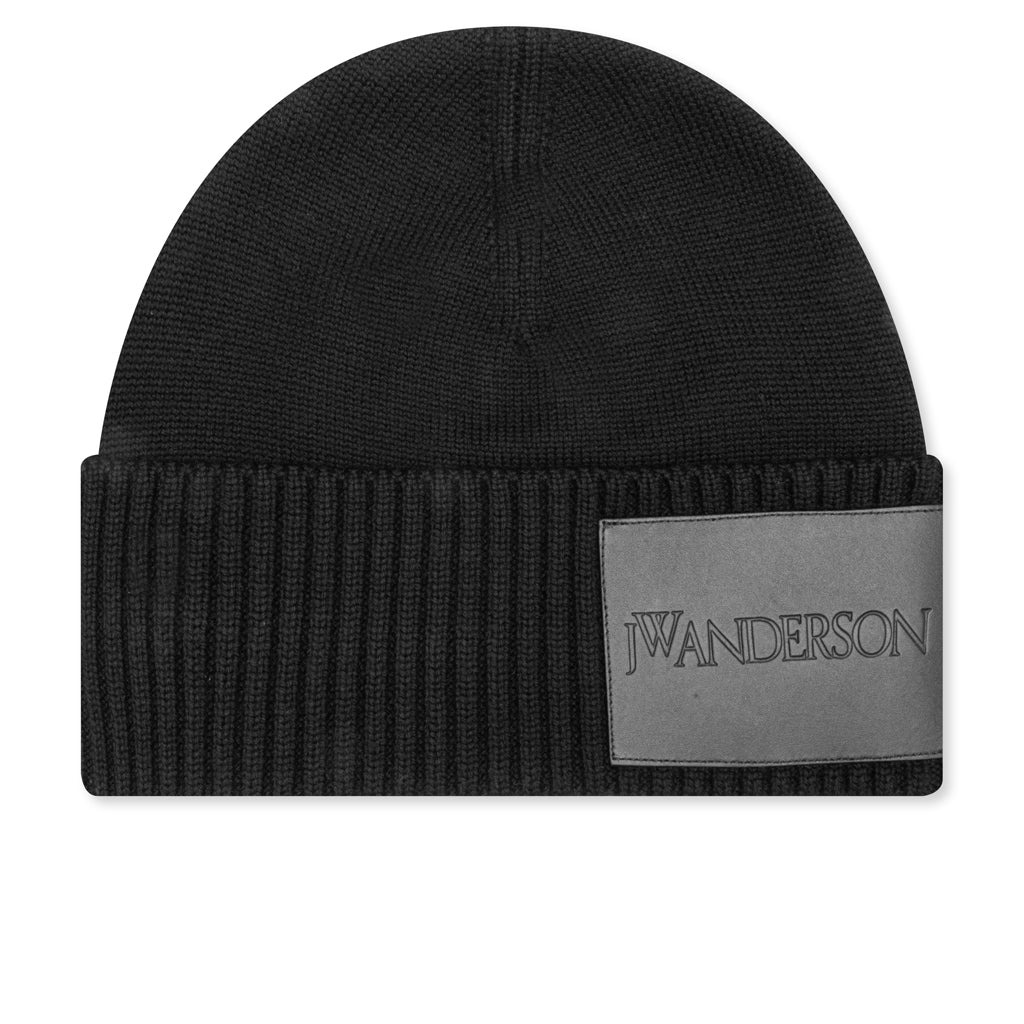 Logo Patch Beanie - Black, , large image number null