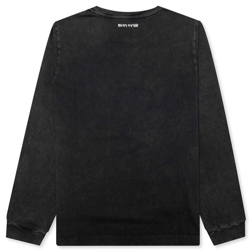 L/S Graphic Tee - Washed Black