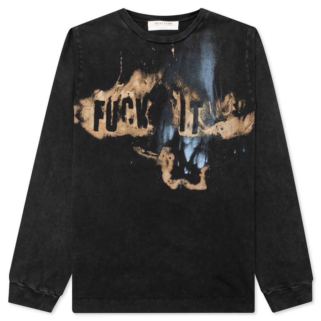 L/S Graphic Tee - Washed Black