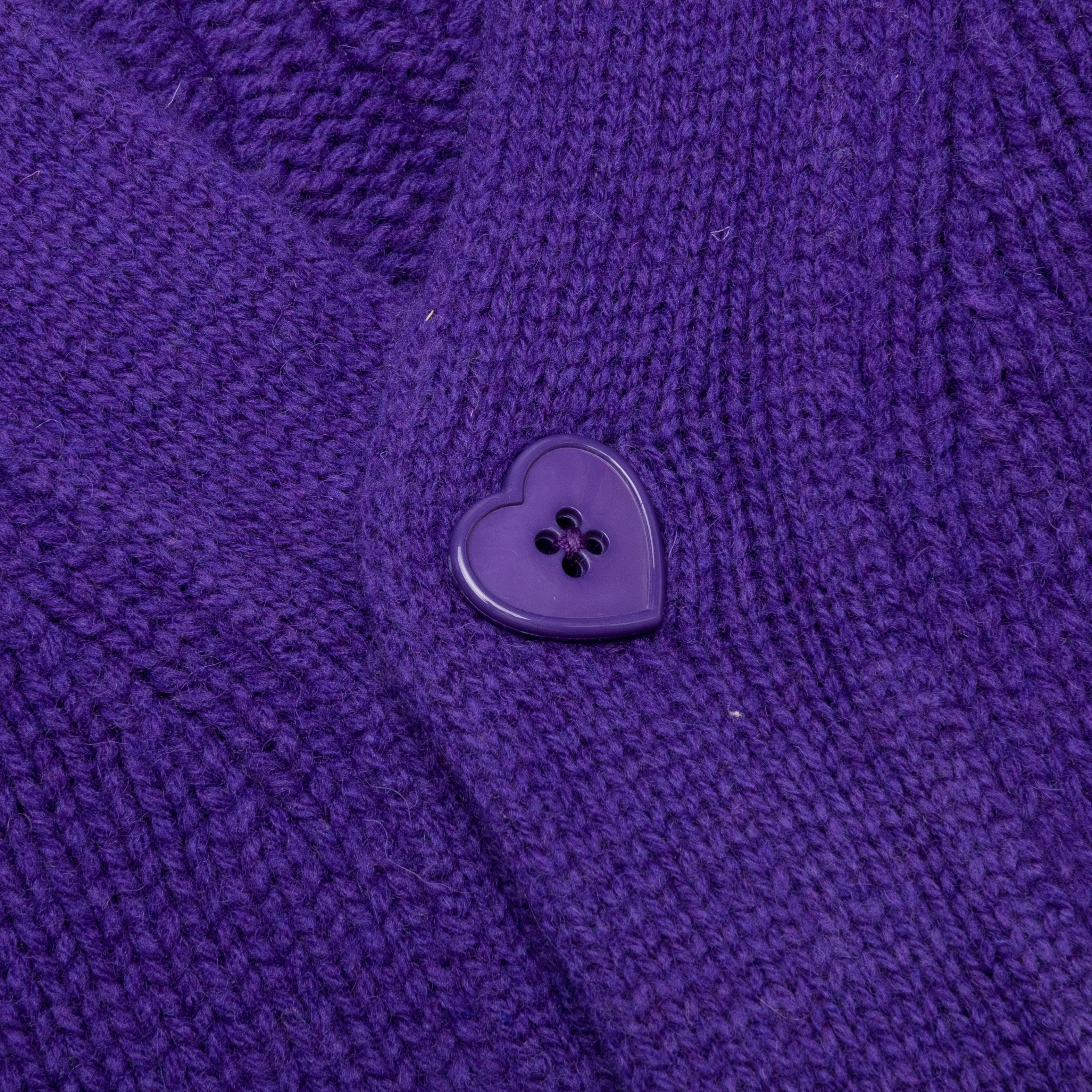 Low Gauge Knit Cardigan - Purple, , large image number null