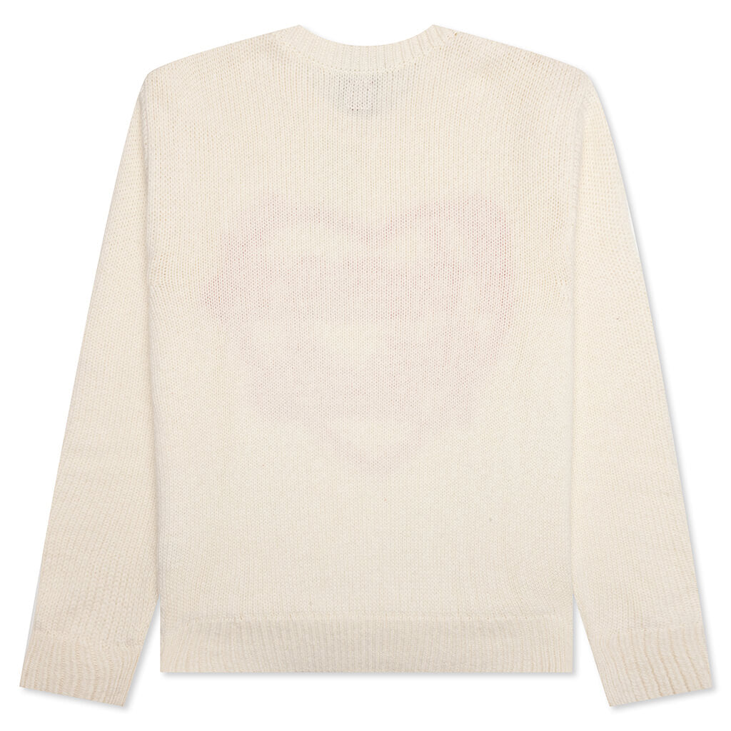 Low Gauge Knit Sweater - White