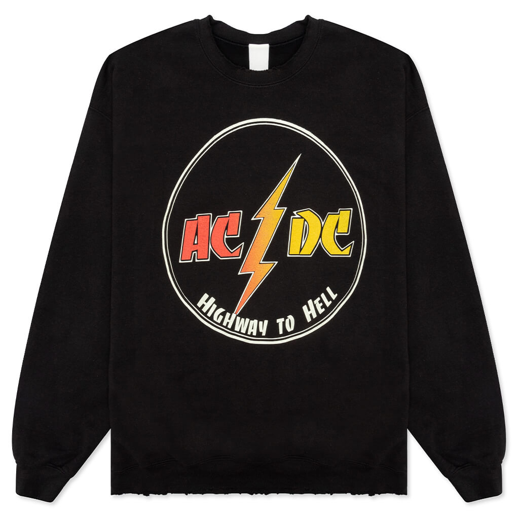AC/DC Highway To Hell Crew Fleece - Coal Pigment